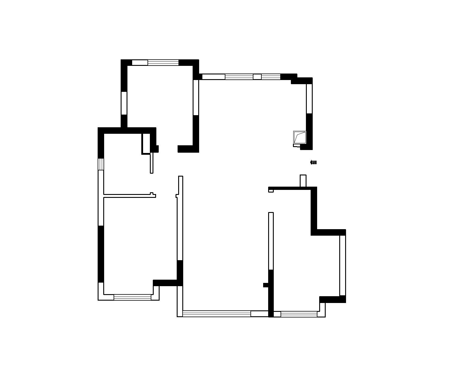 Original floor plan of the 99 sqm apartment
