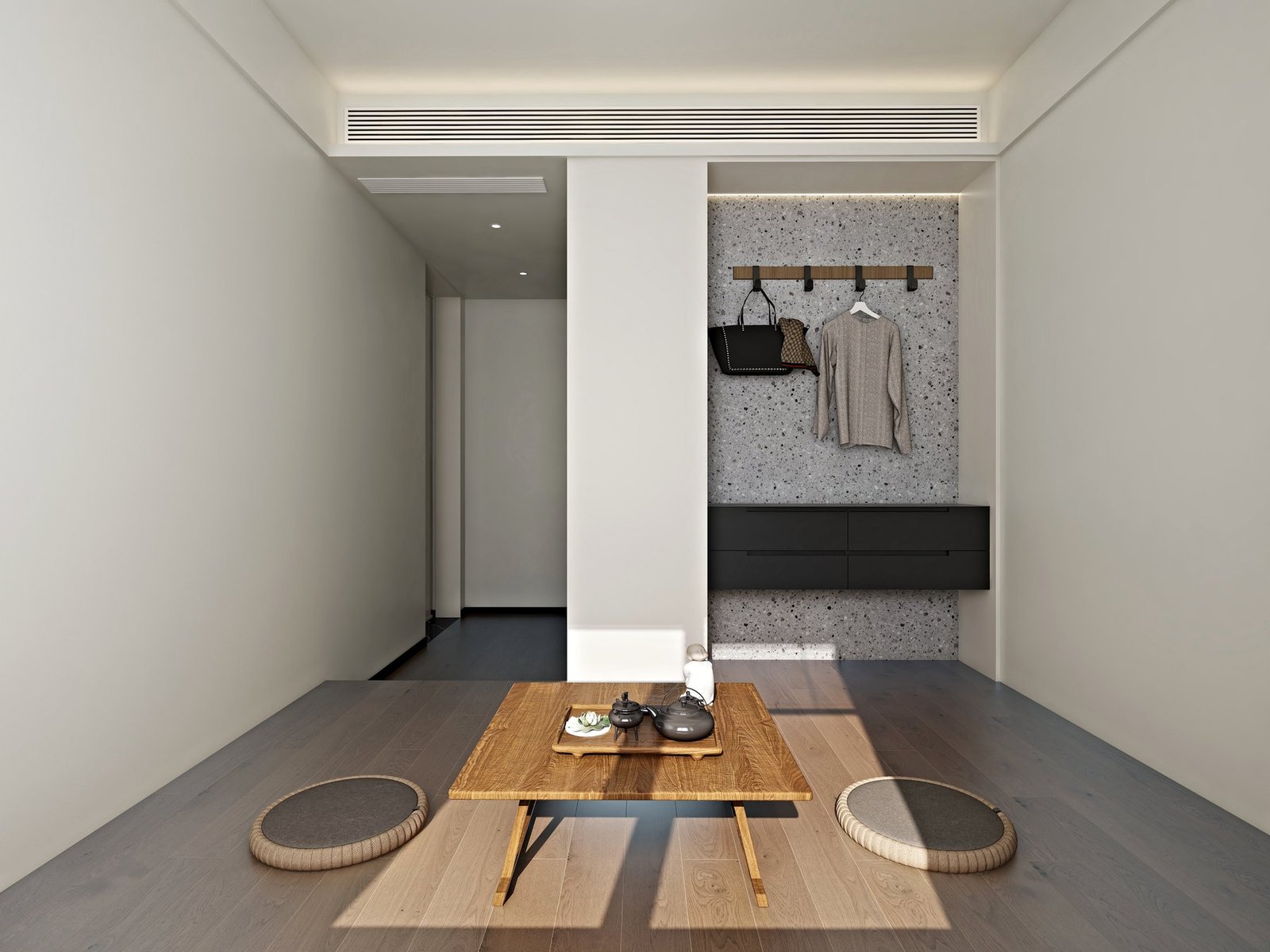 Raised multifunctional room design visualisation