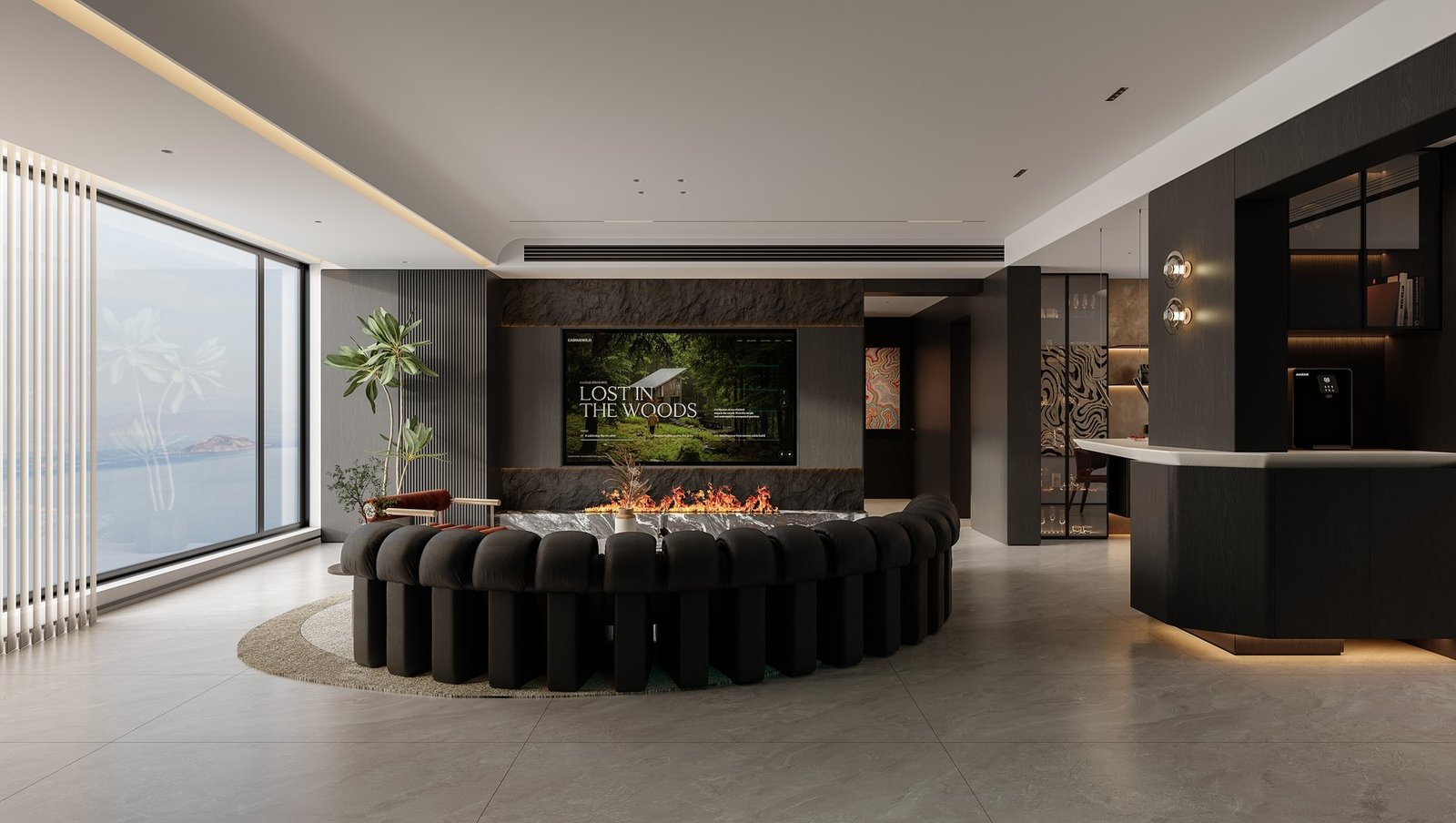 Living room design visualisation
