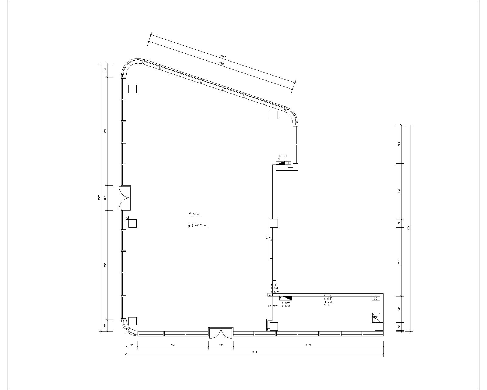 Original floor plan of the 280 square metre medical wellness centre